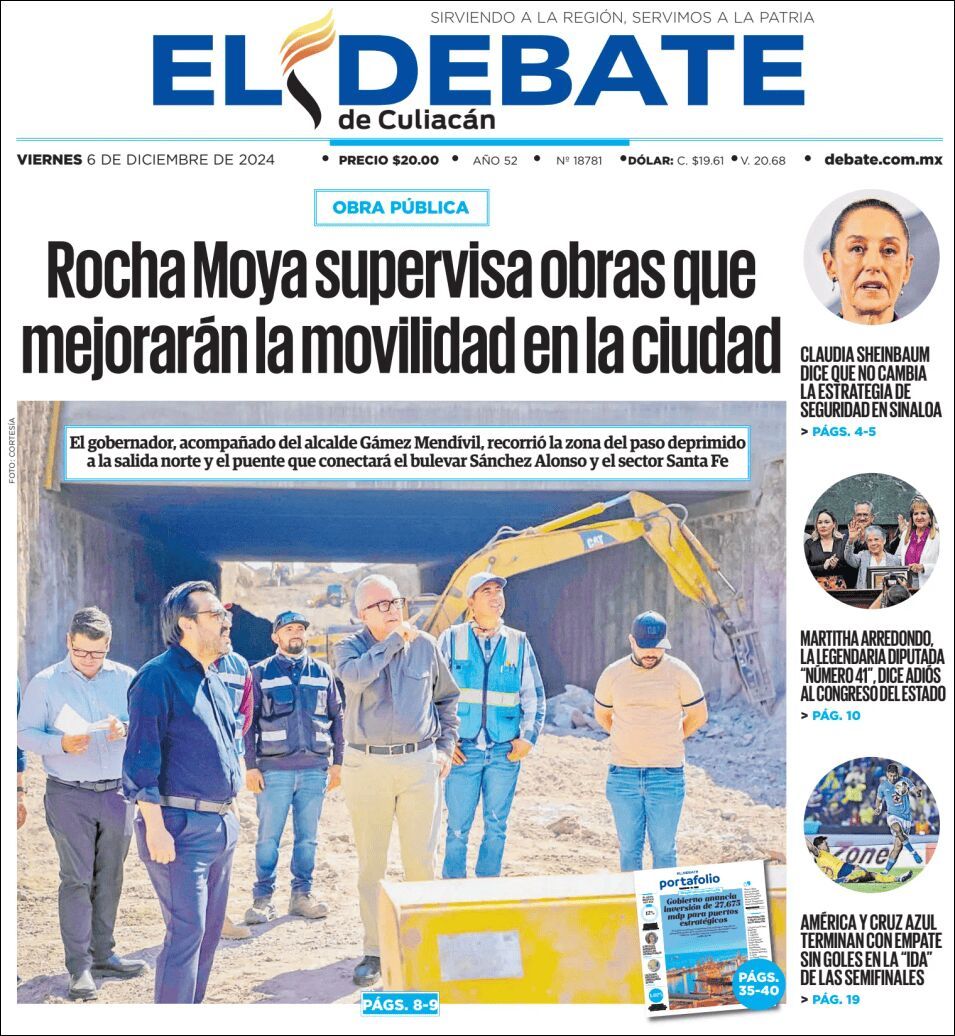 El Debate Culiacán, edición del viernes 06 de diciembre de 2024