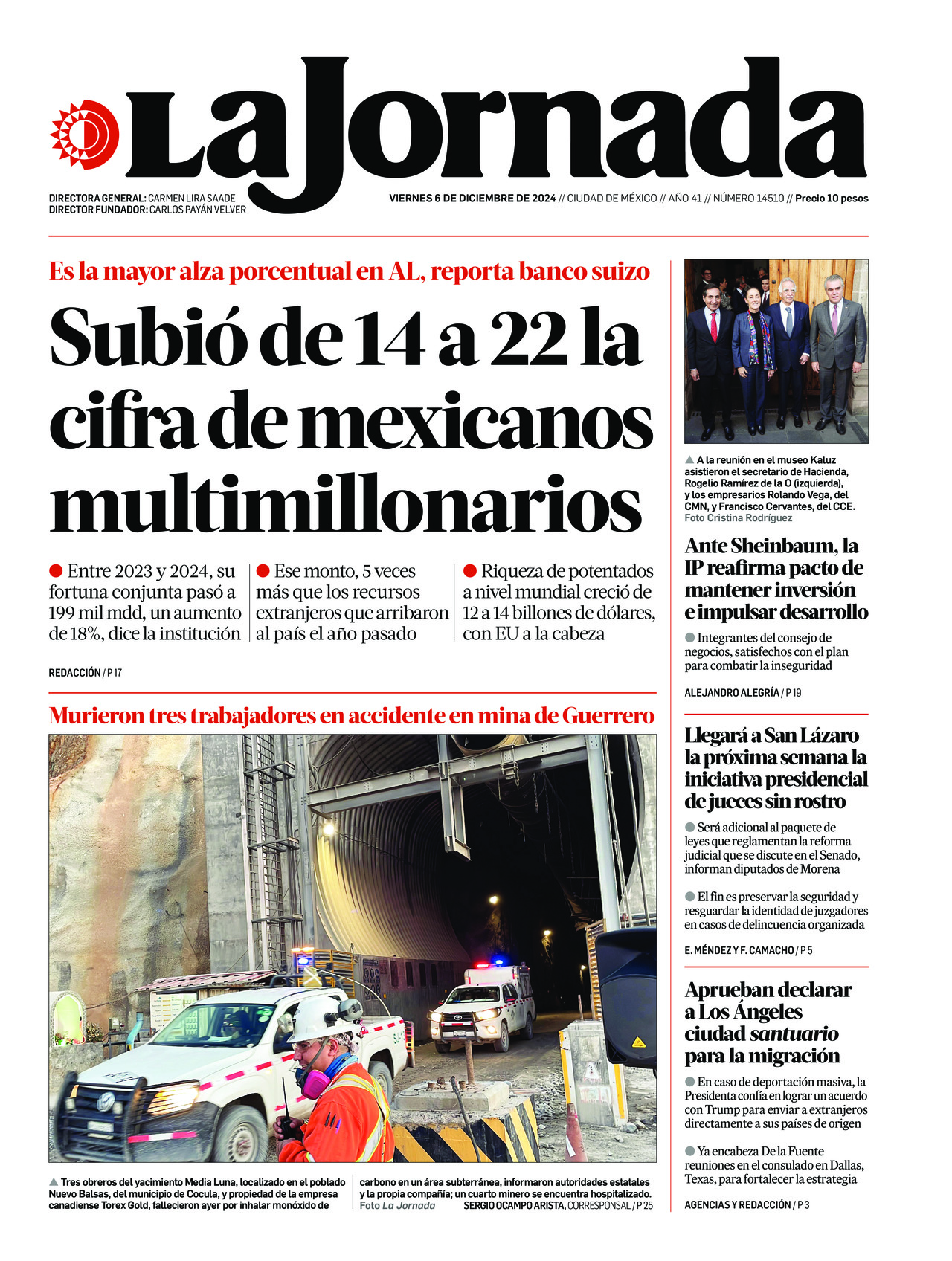 La Jornada, edición del viernes 06 de diciembre de 2024