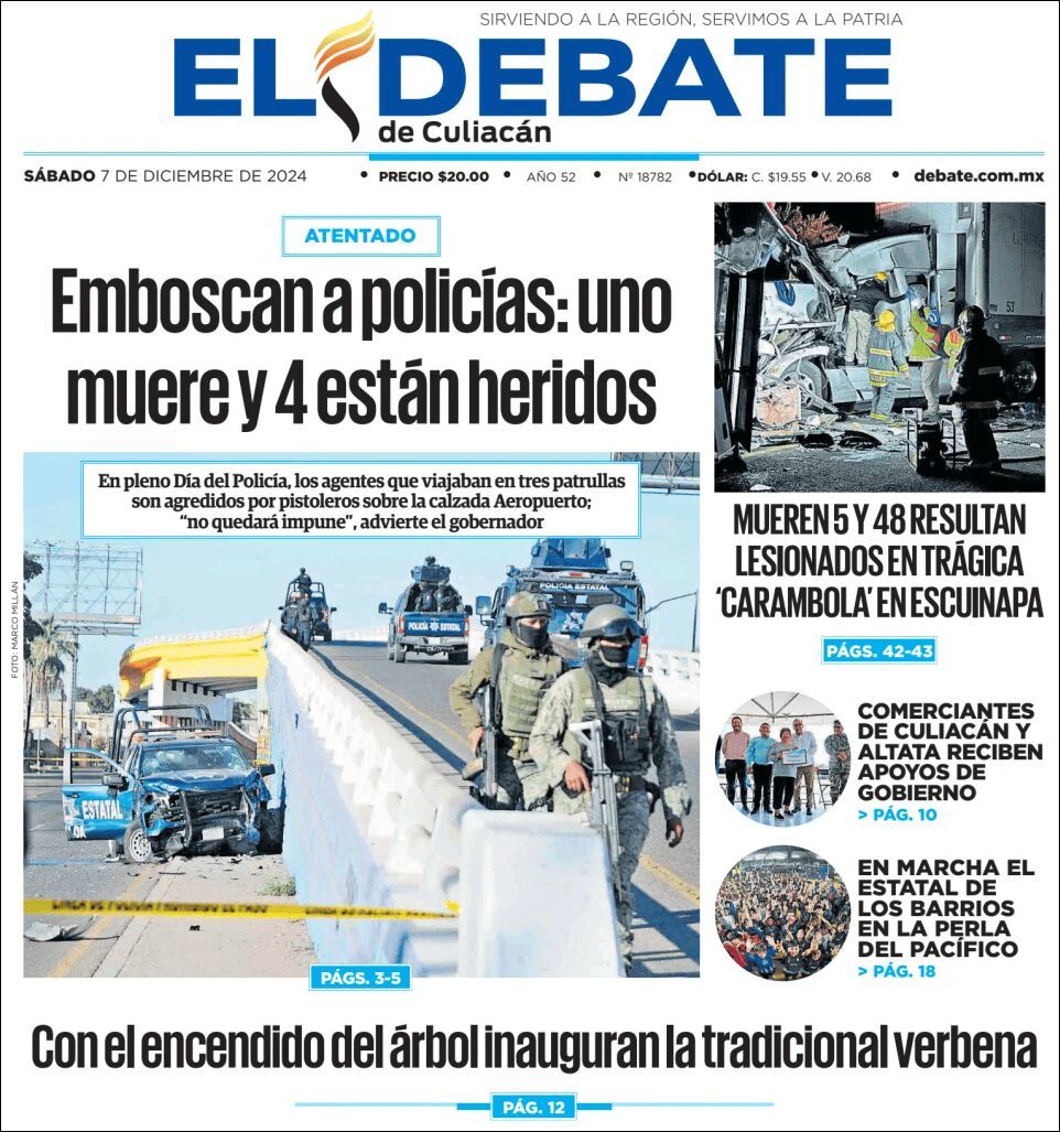 El Debate Culiacán, edición del sábado 07 de diciembre de 2024