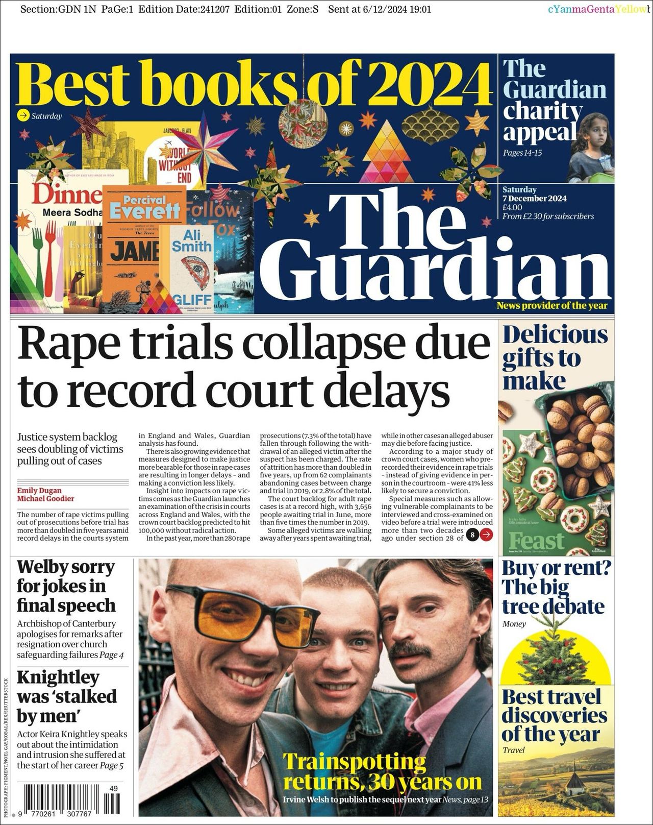 The Guardian, edición del sábado 07 de diciembre de 2024