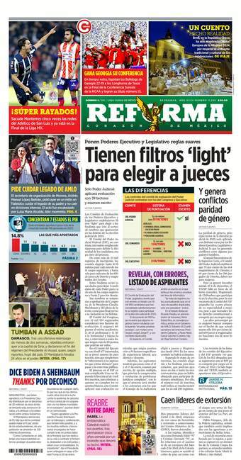 Reforma, edición del domingo 08 de diciembre de 2024