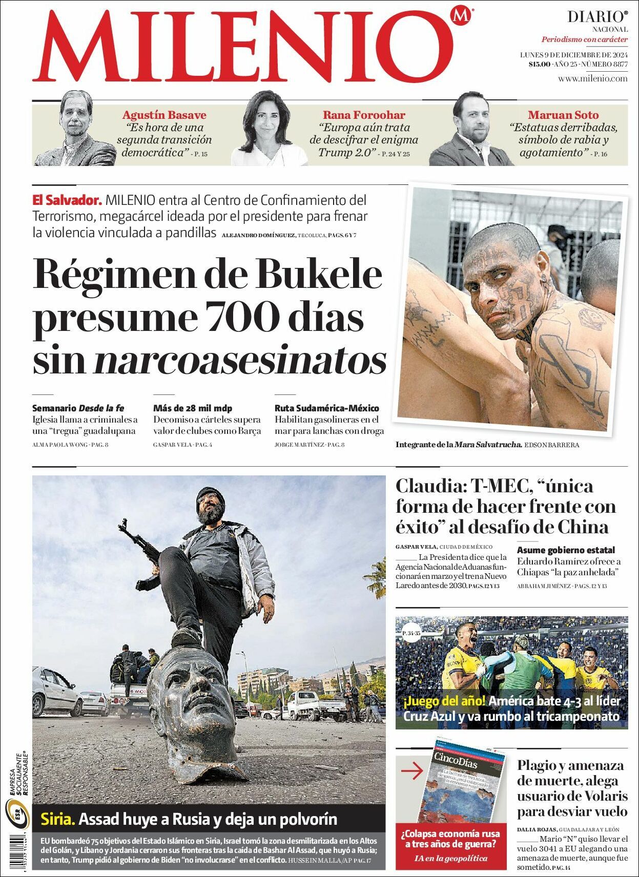 Milenio, edición del lunes 09 de diciembre de 2024