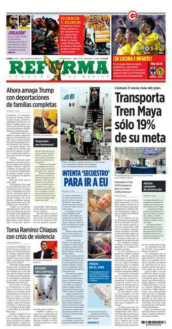 Reforma, edición del lunes 09 de diciembre de 2024