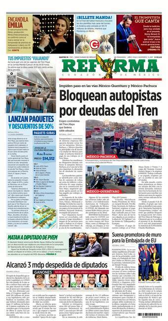 Reforma, edición del martes 10 de diciembre de 2024