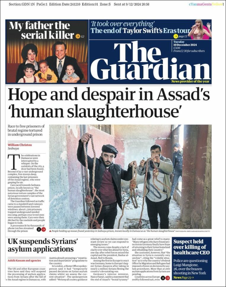 The Guardian, edición del martes 10 de diciembre de 2024