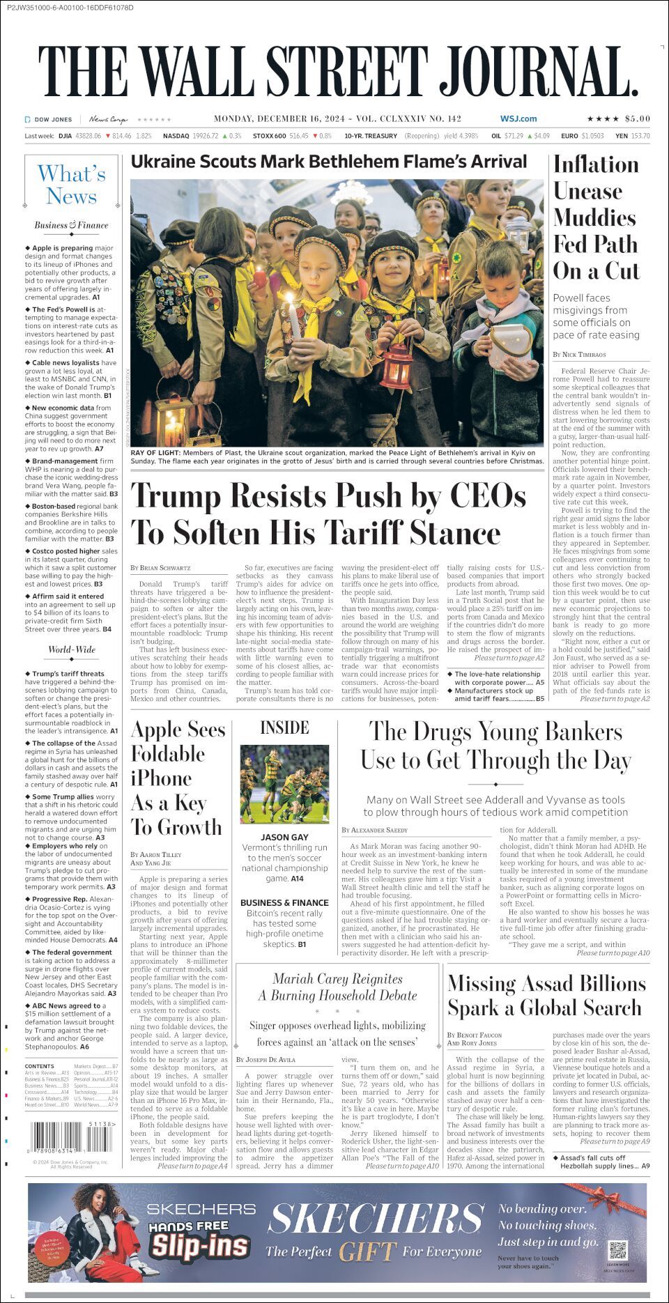 The Wall Street Journal, edición del lunes 16 de diciembre de 2024