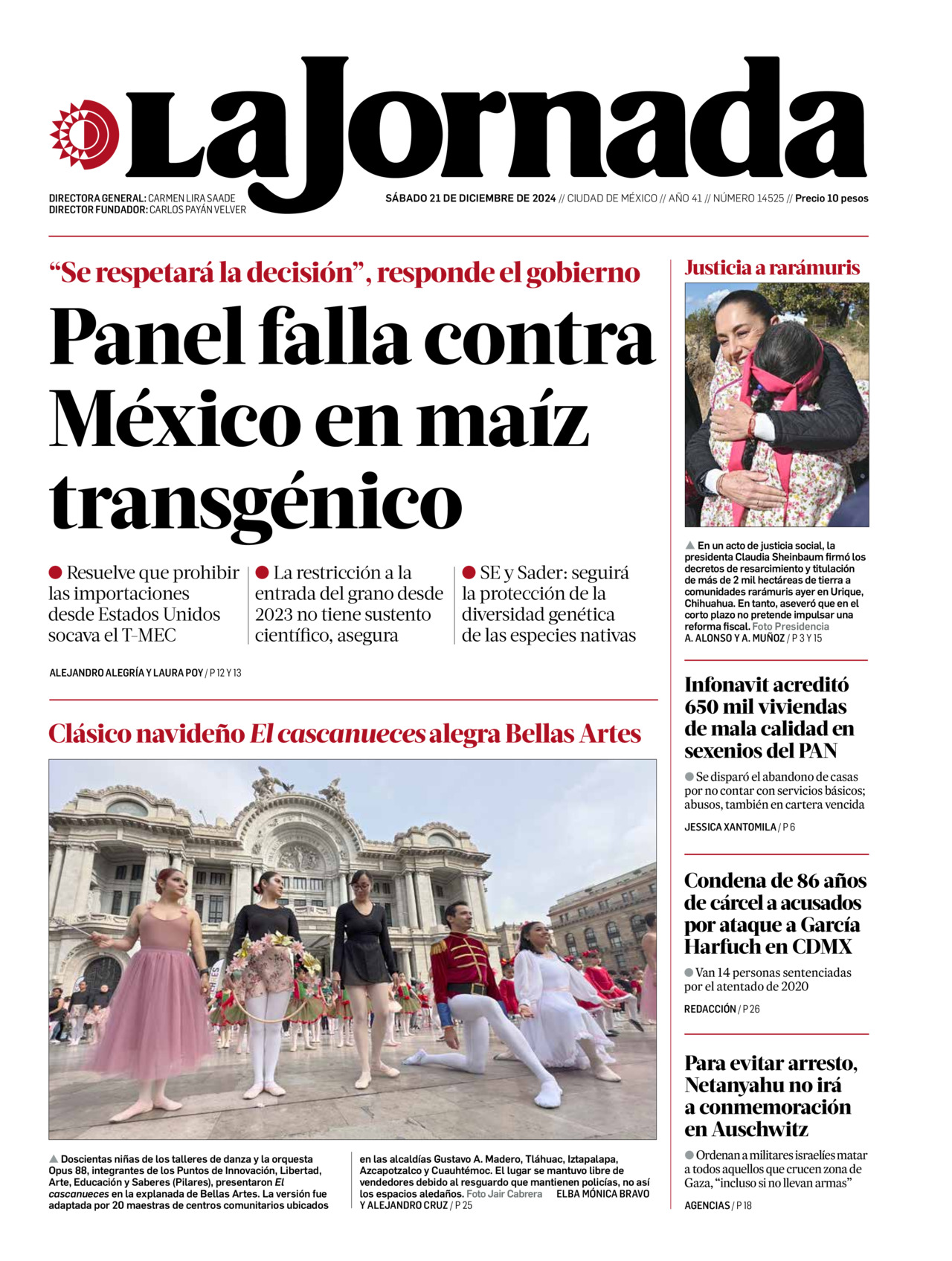 La Jornada, edición del sábado 21 de diciembre de 2024