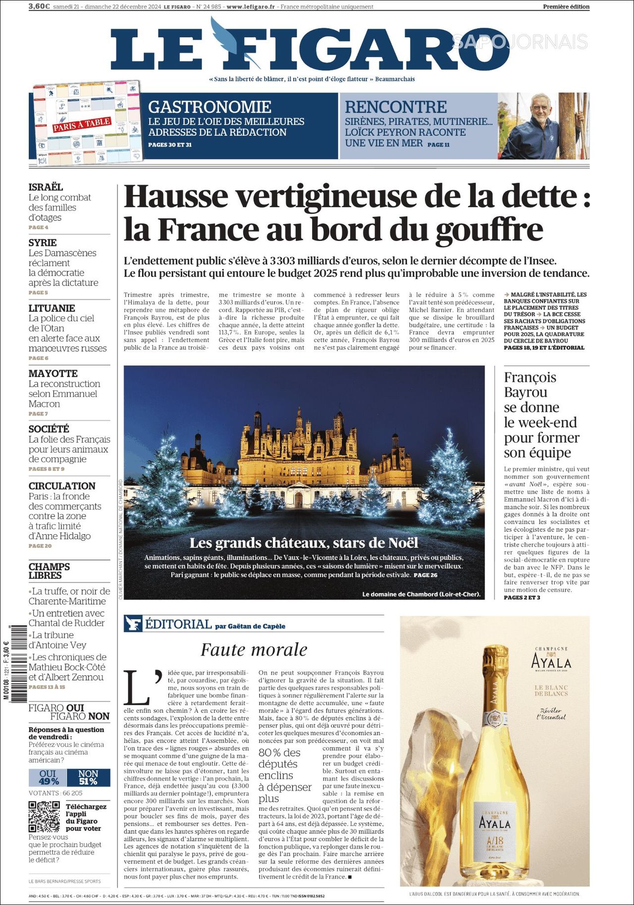 Le Figaro, edición del sábado 21 de diciembre de 2024