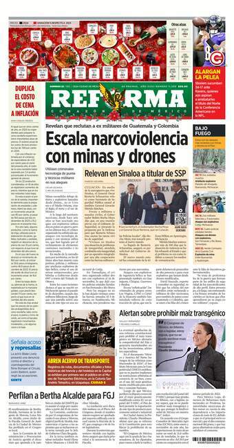 Reforma, edición del domingo 22 de diciembre de 2024