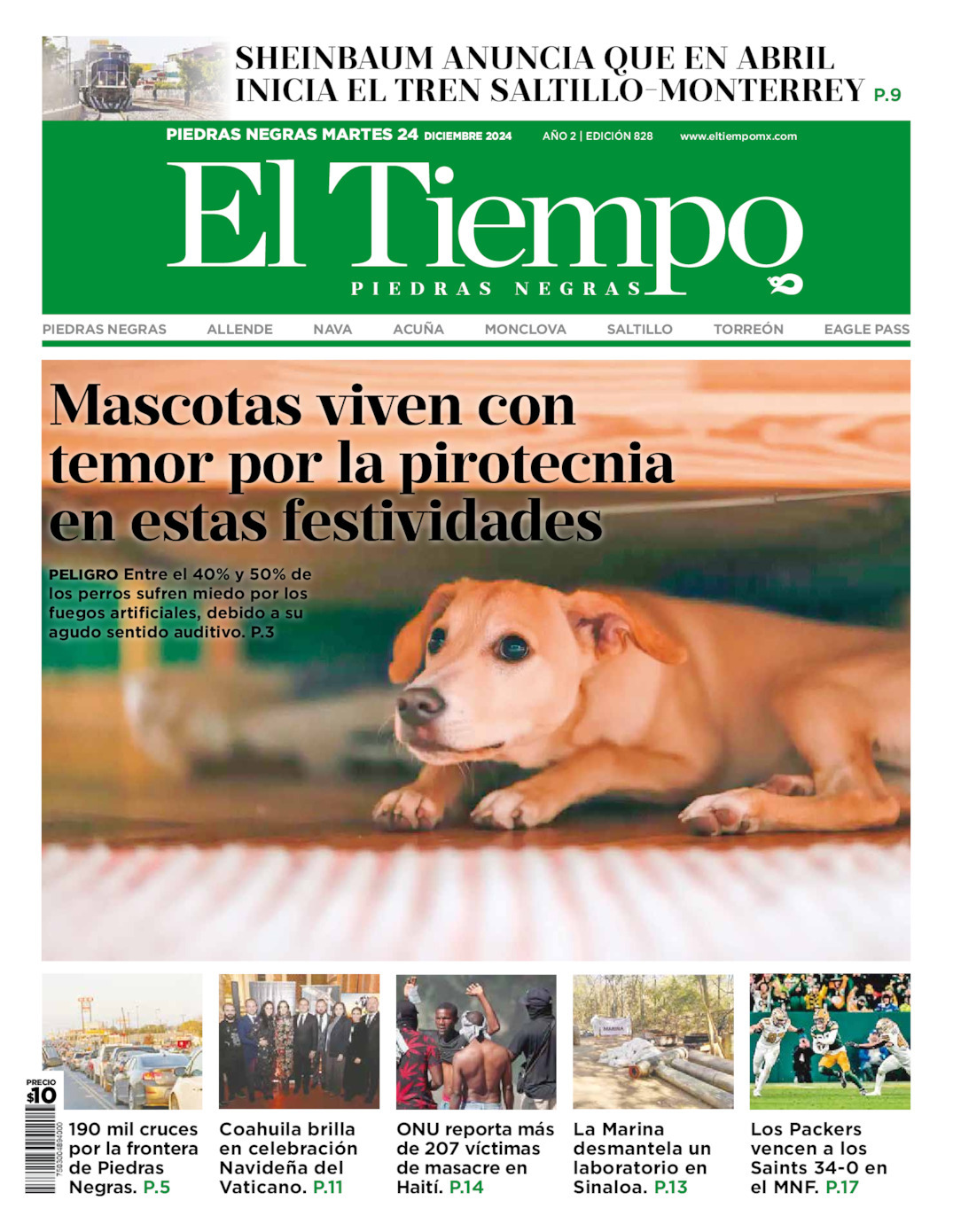 El Tiempo Piedras Negras, edición del martes 24 de diciembre de 2024