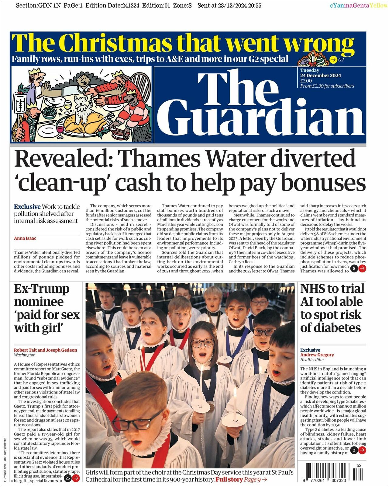 The Guardian, edición del martes 24 de diciembre de 2024