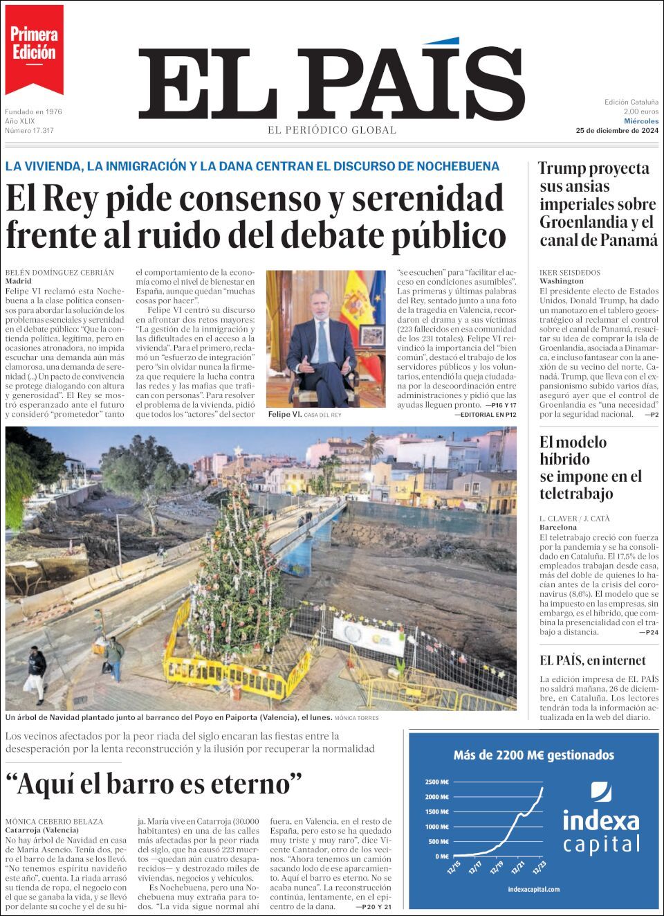 El País, edición del miércoles 25 de diciembre de 2024