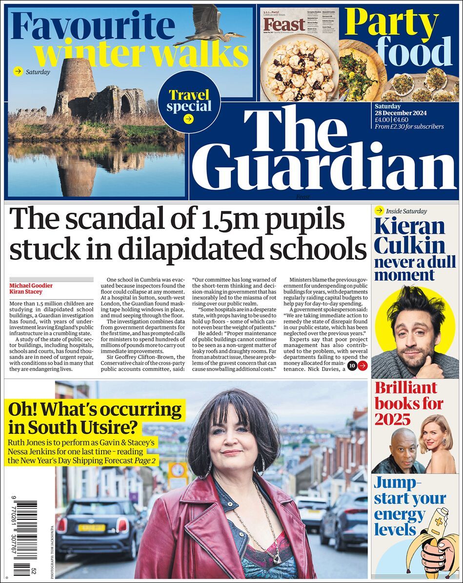 The Guardian, edición del sábado 28 de diciembre de 2024