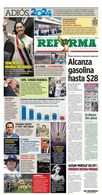 Reforma, edición del martes 31 de diciembre de 2024