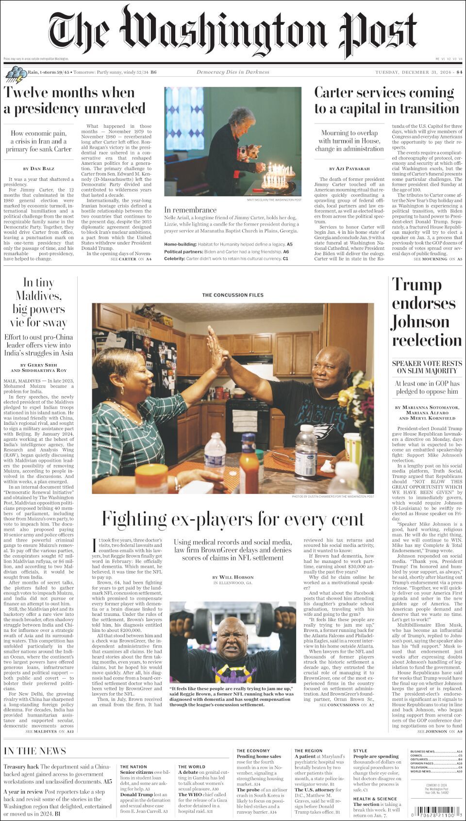 The Washington Post, edición del martes 31 de diciembre de 2024