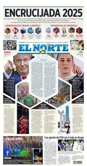 El Norte, edición del miércoles 01 de enero de 2025