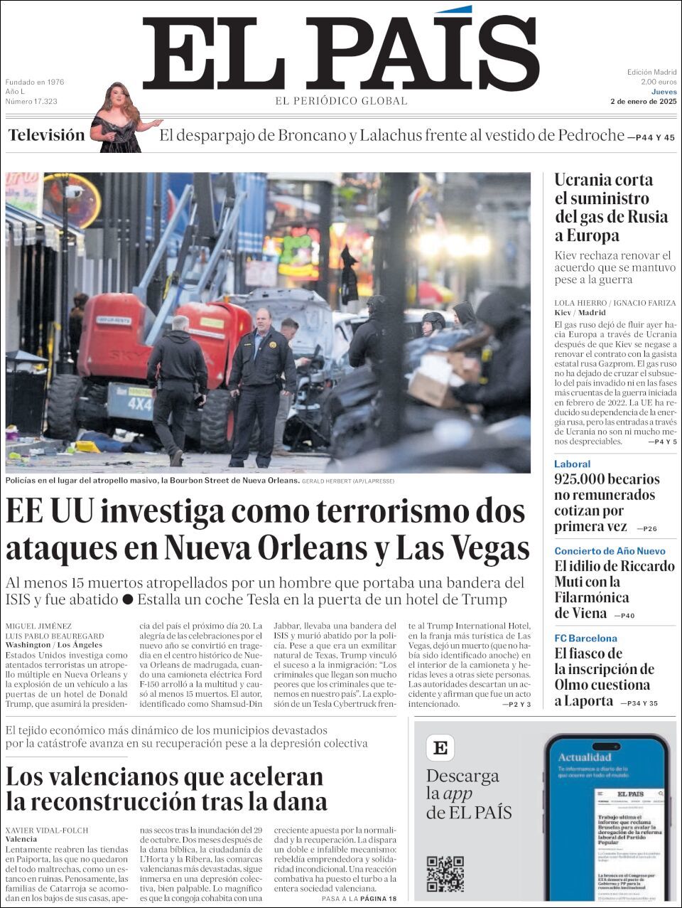 El País, edición del jueves 02 de enero de 2025