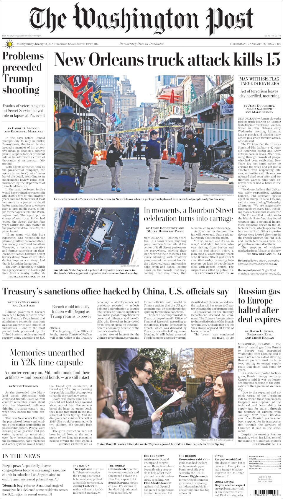 The Washington Post, edición del jueves 02 de enero de 2025