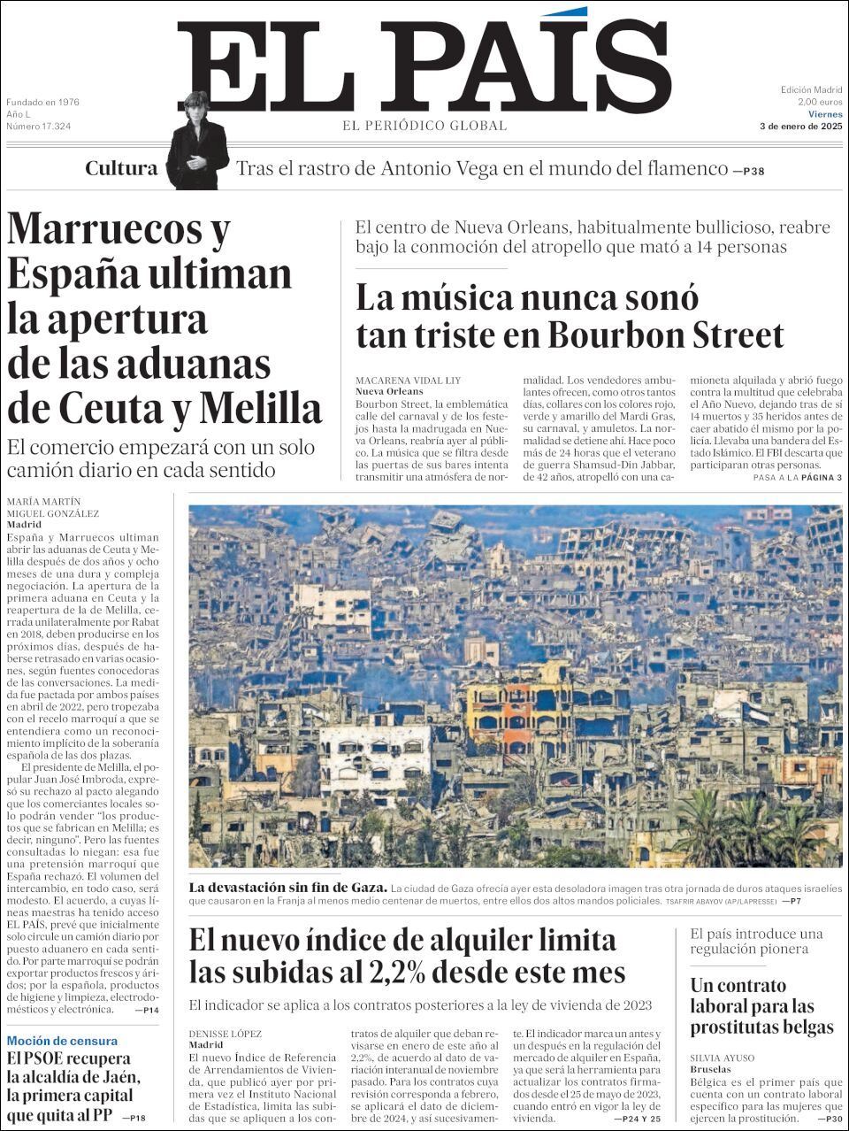 El País, edición del viernes 03 de enero de 2025