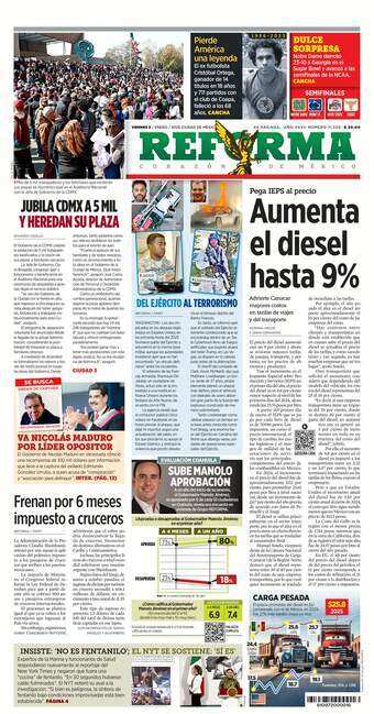 Reforma, edición del viernes 03 de enero de 2025