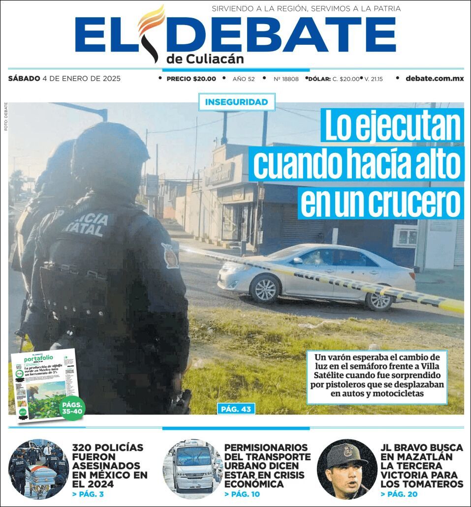 El Debate Culiacán, edición del sábado 04 de enero de 2025