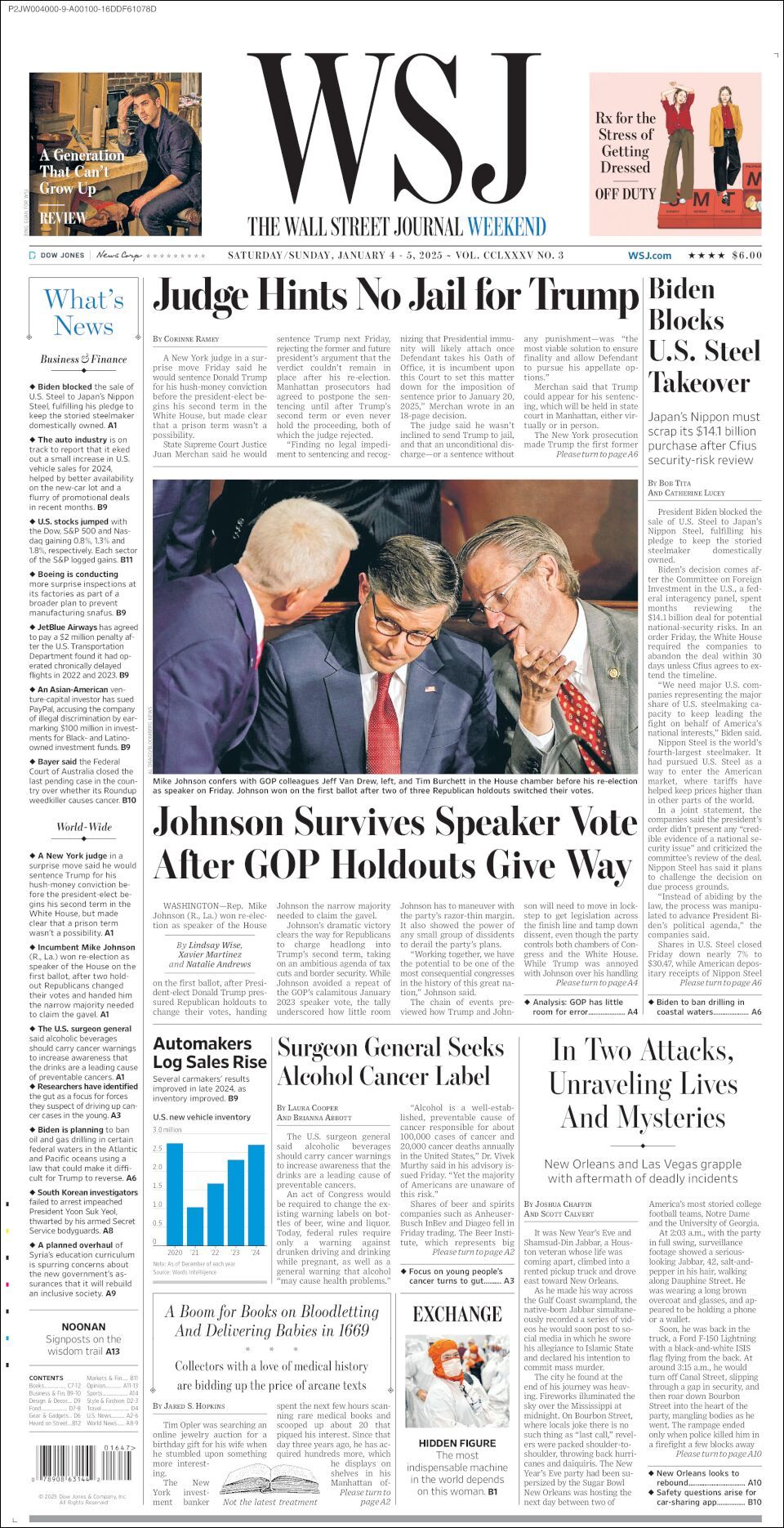 The Wall Street Journal, edición del sábado 04 de enero de 2025