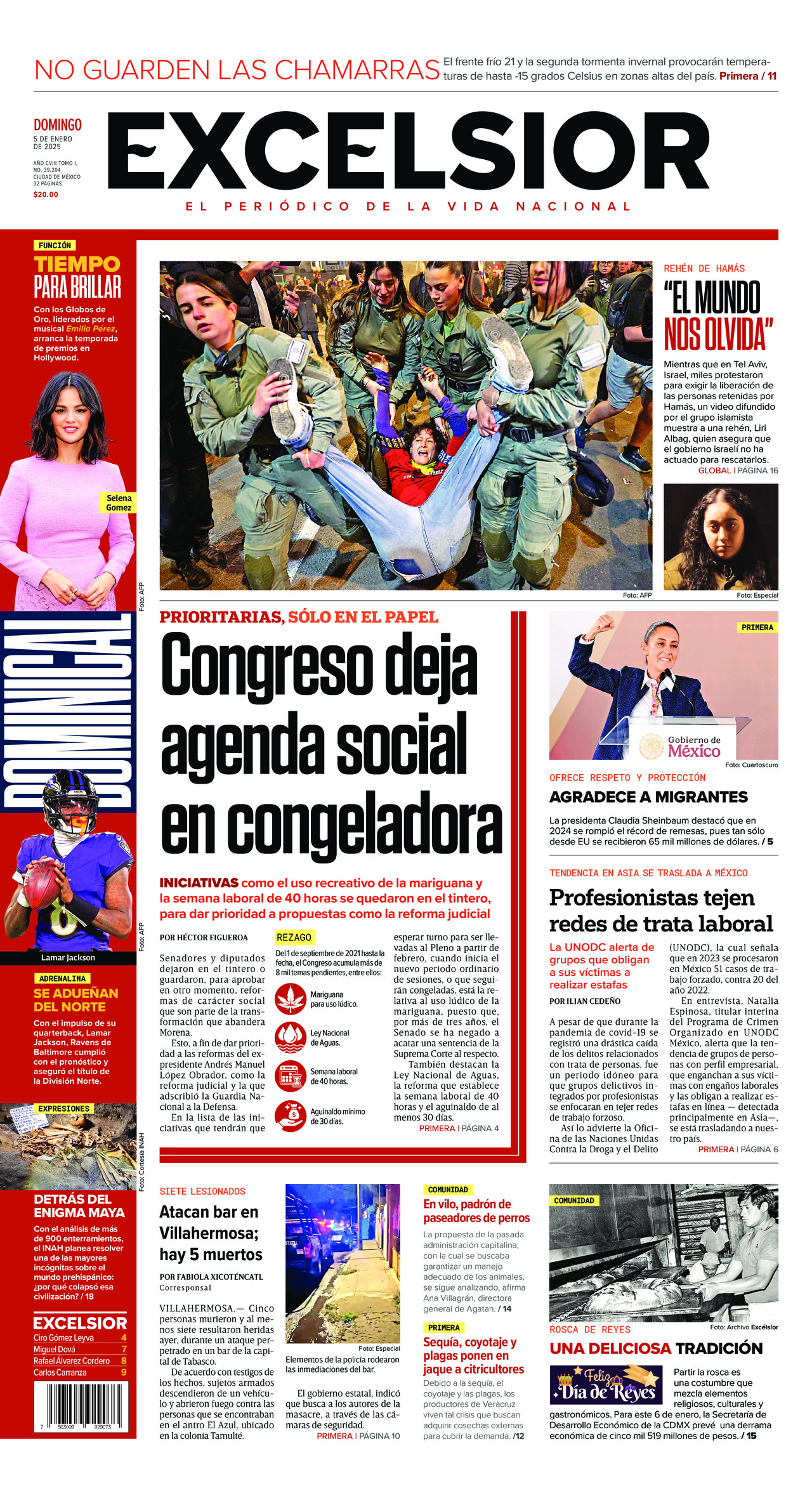 Excelsior, edición del domingo 05 de enero de 2025