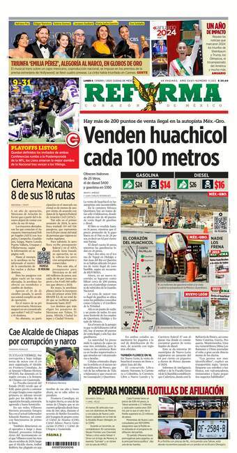 Reforma, edición del lunes 06 de enero de 2025