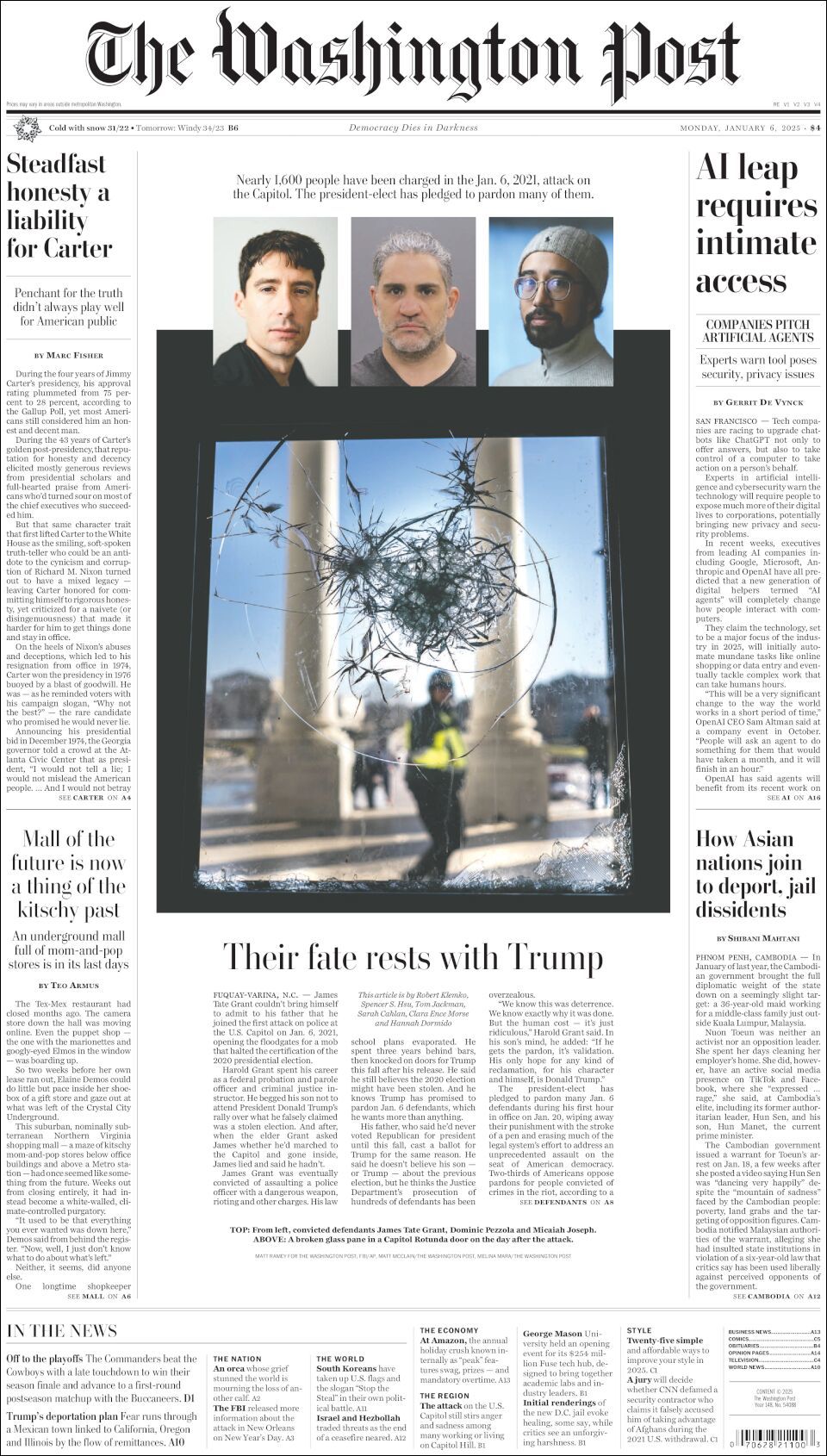 The Washington Post, edición del lunes 06 de enero de 2025