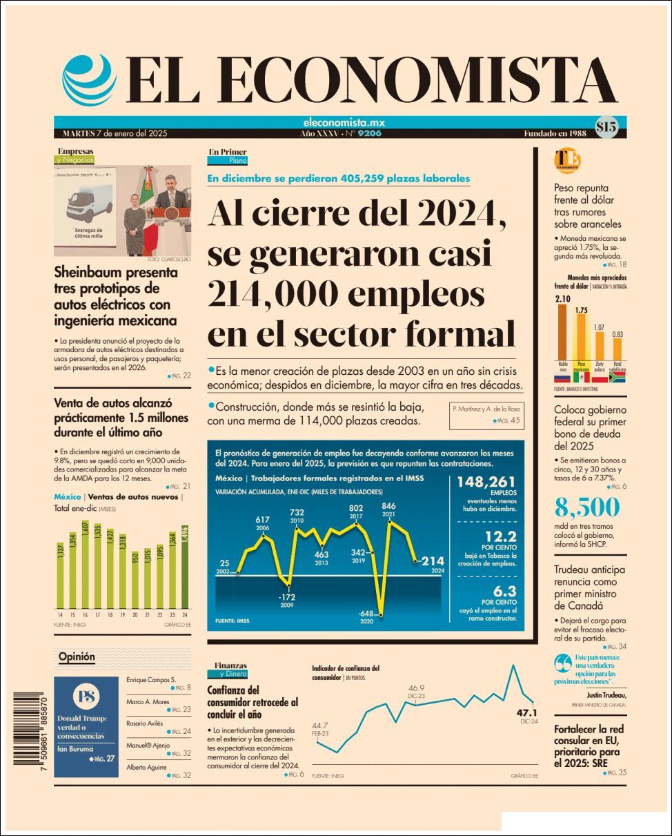 El Economista, edición del martes 07 de enero de 2025