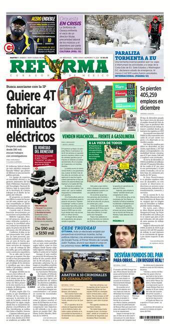 Reforma, edición del martes 07 de enero de 2025