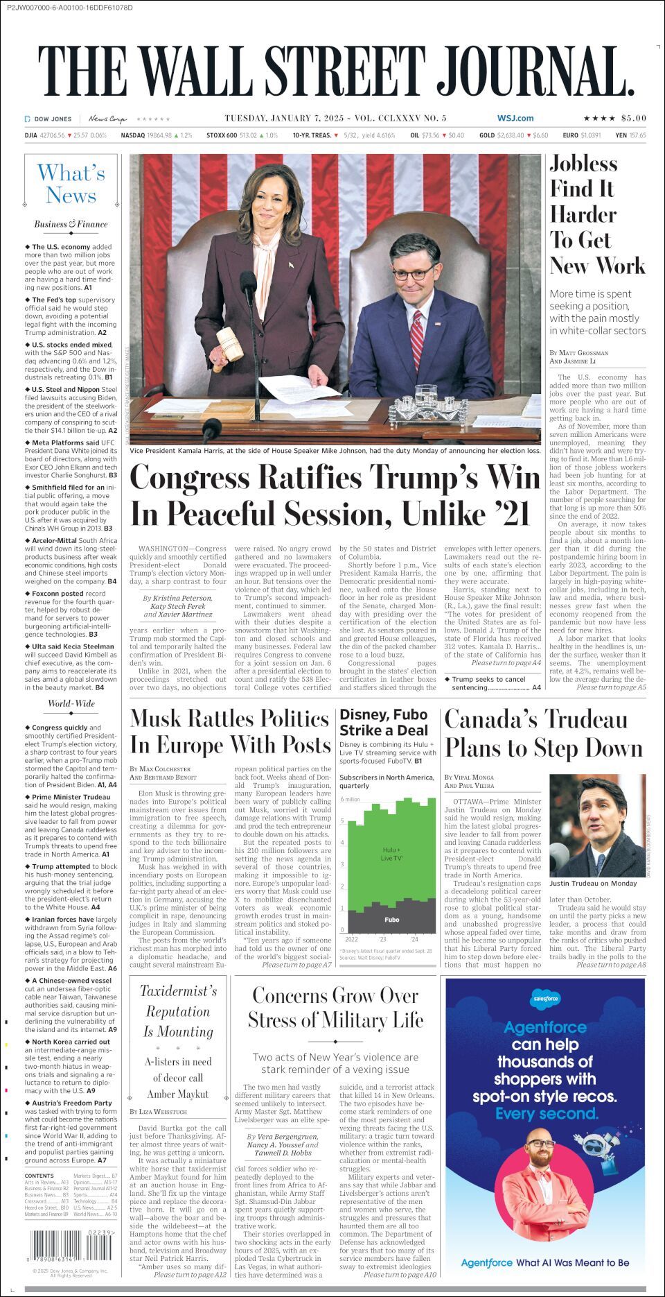 The Wall Street Journal, edición del martes 07 de enero de 2025