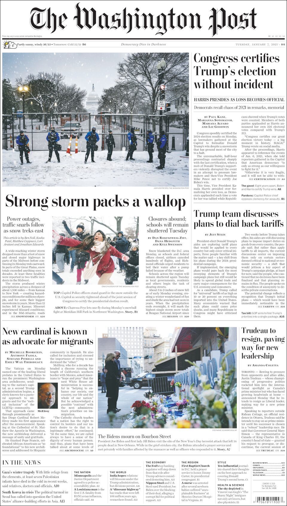 The Washington Post, edición del martes 07 de enero de 2025