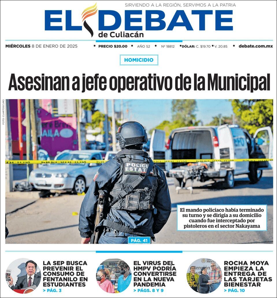 El Debate Culiacán, edición del miércoles 08 de enero de 2025