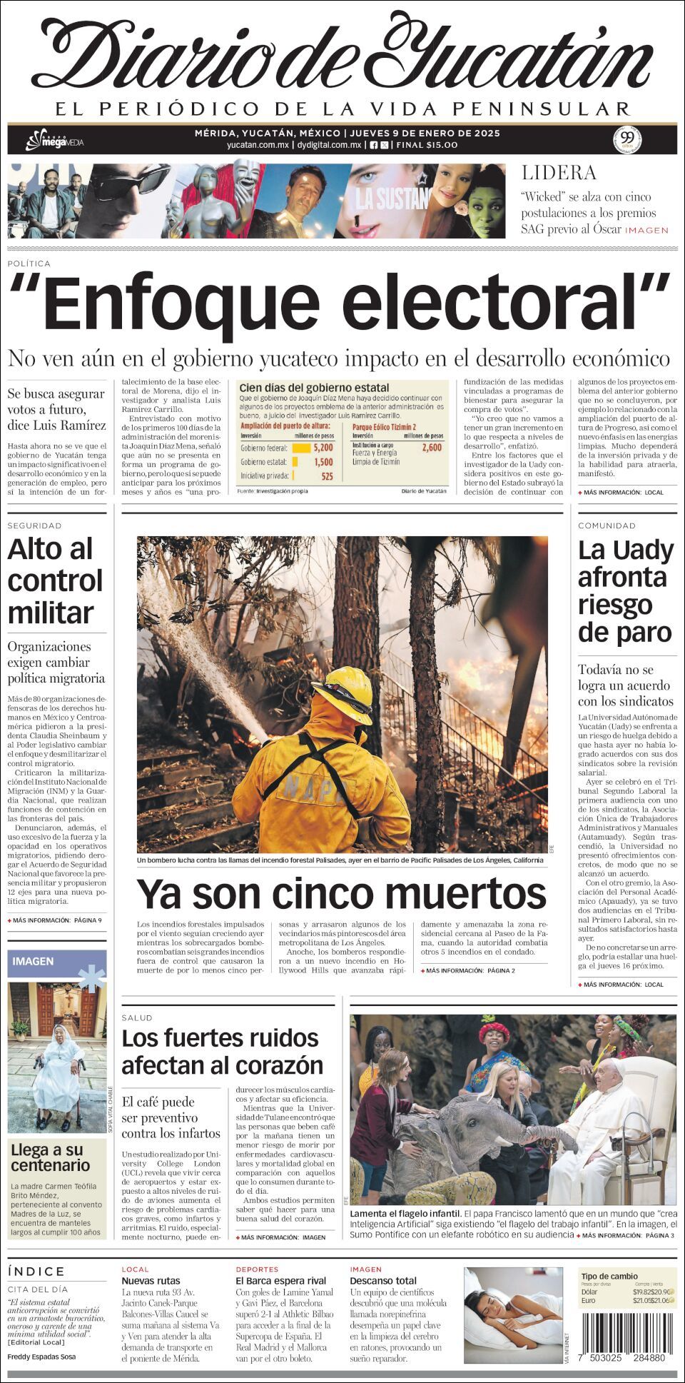 El Diario de Yucatán, edición del jueves 09 de enero de 2025