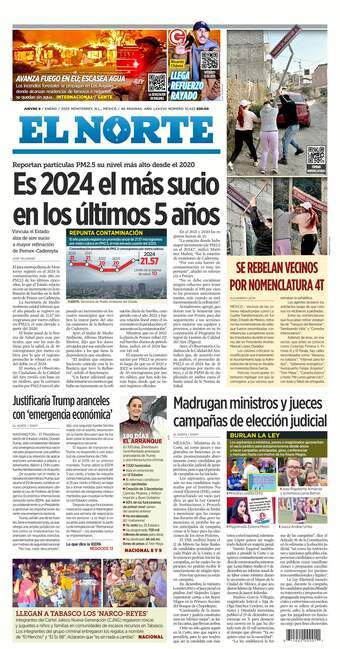 El Norte, edición del jueves 09 de enero de 2025