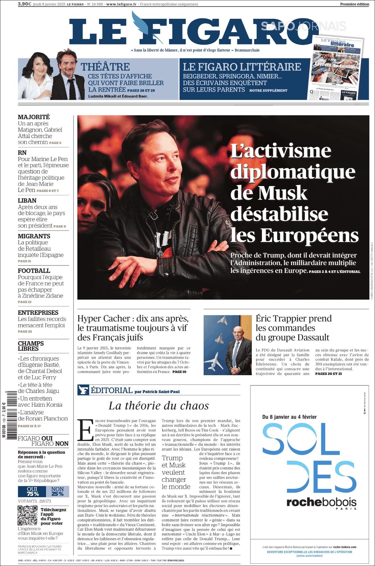 Le Figaro, edición del jueves 09 de enero de 2025