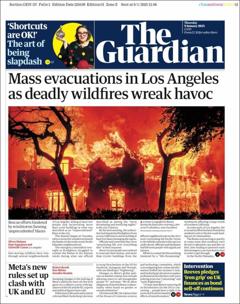 The Guardian, edición del jueves 09 de enero de 2025