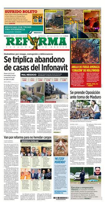 Reforma, edición del viernes 10 de enero de 2025