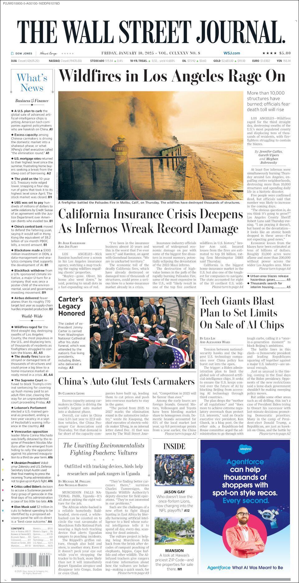 The Wall Street Journal, edición del viernes 10 de enero de 2025