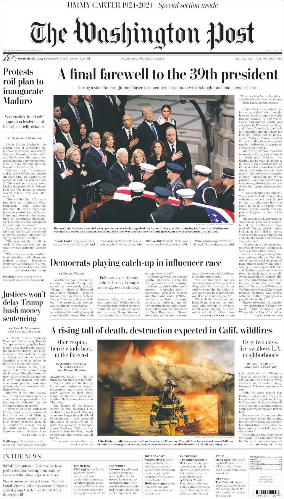 The Washington Post, edición del viernes 10 de enero de 2025