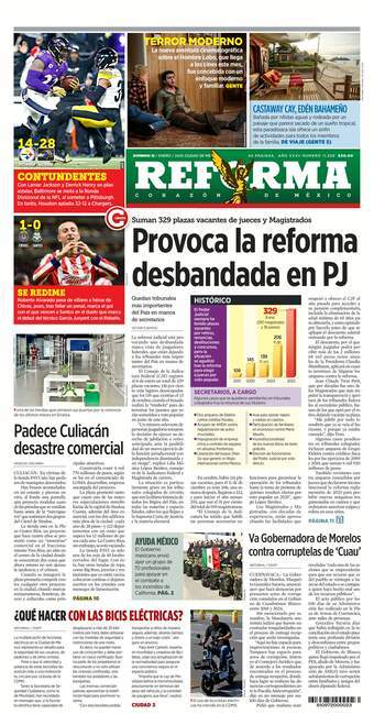 Reforma, edición del domingo 12 de enero de 2025