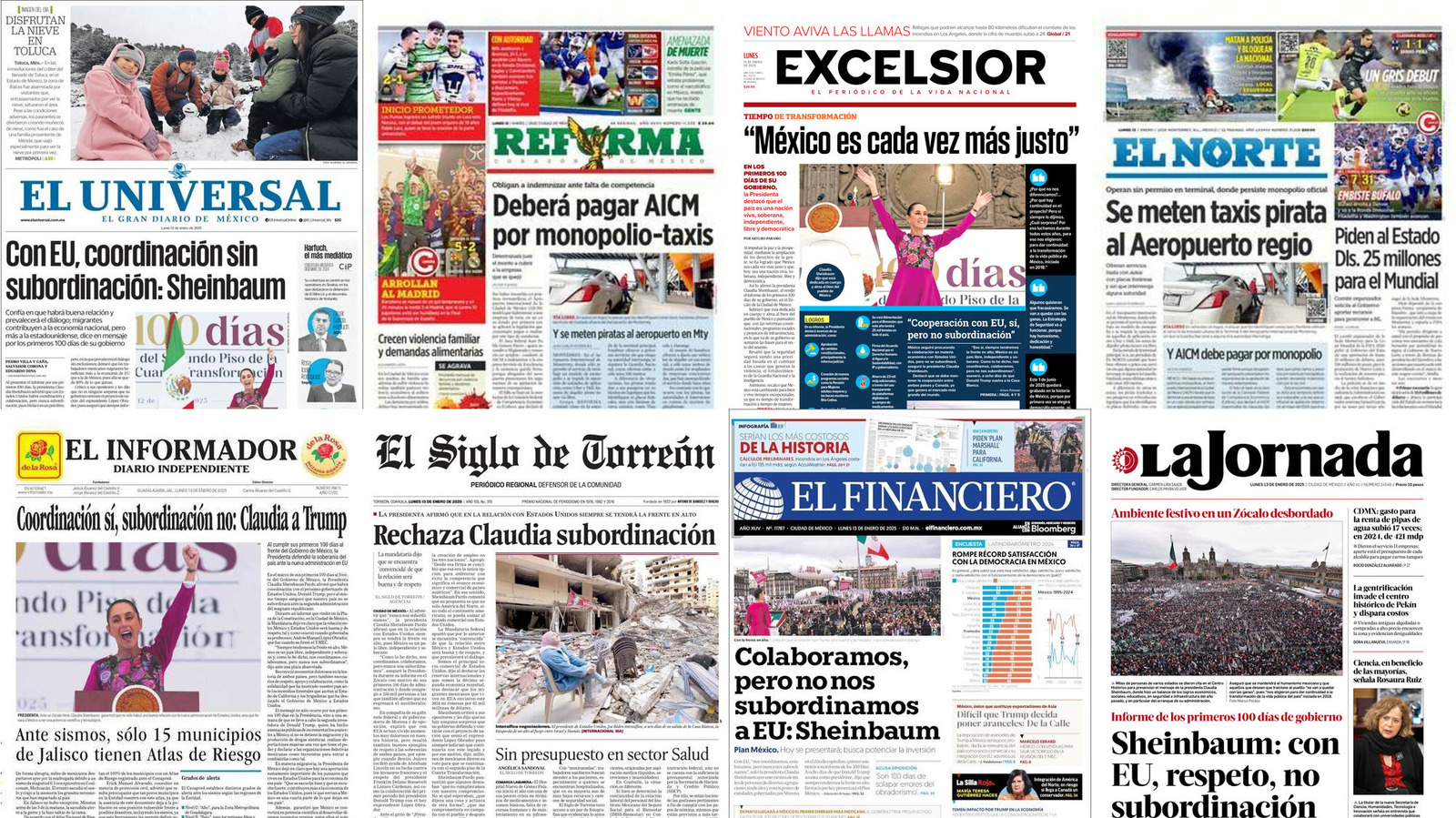 Portadas de periódicos impresos más importantes de México hoy