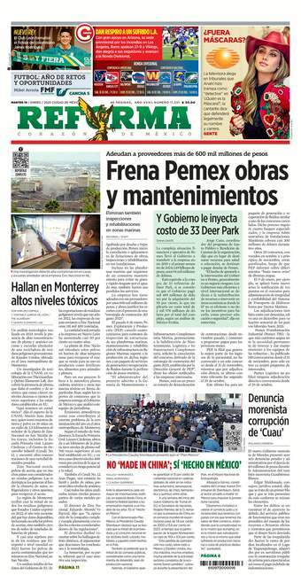 Reforma, edición del martes 14 de enero de 2025