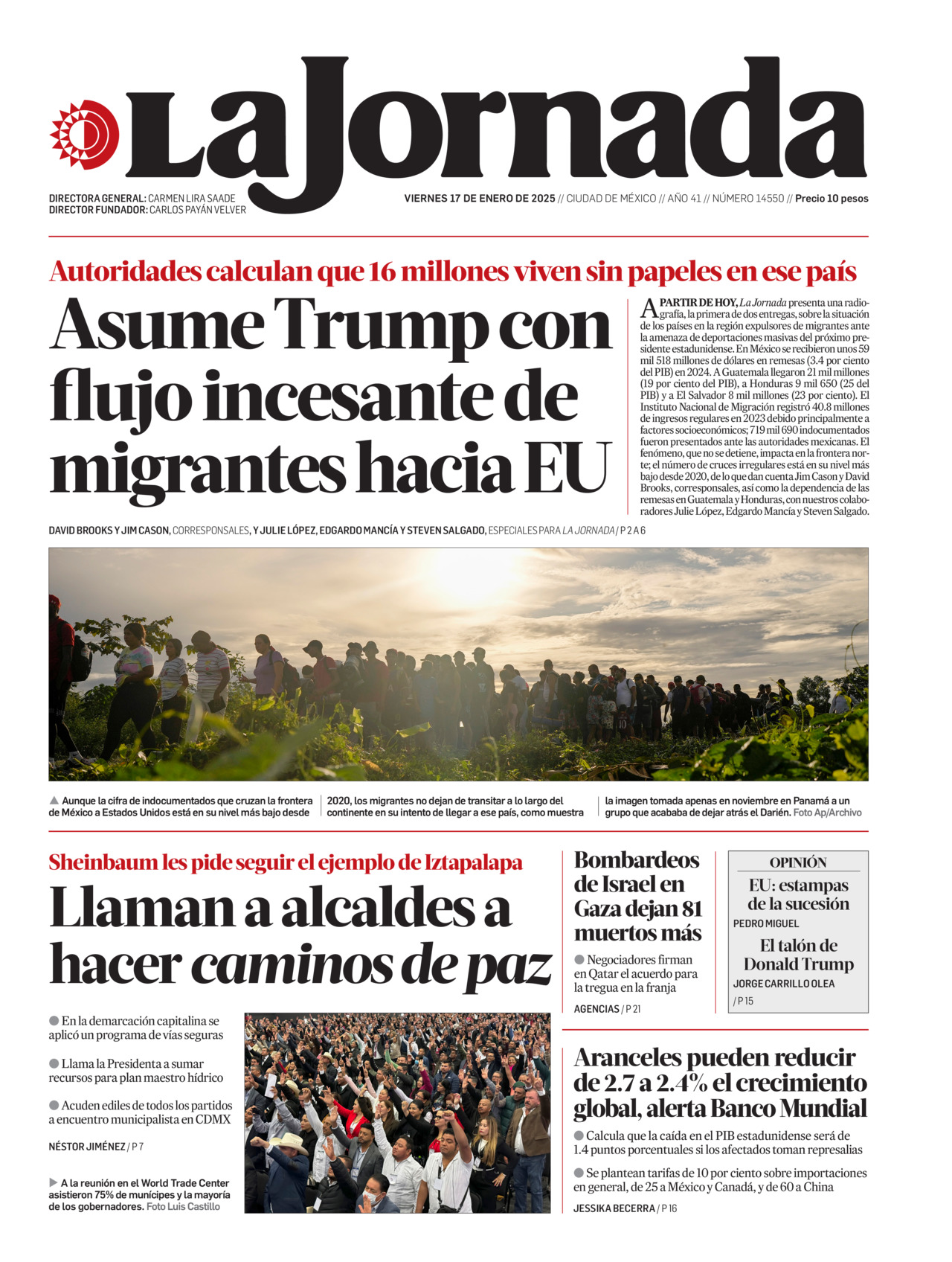 La Jornada, edición del viernes 17 de enero de 2025