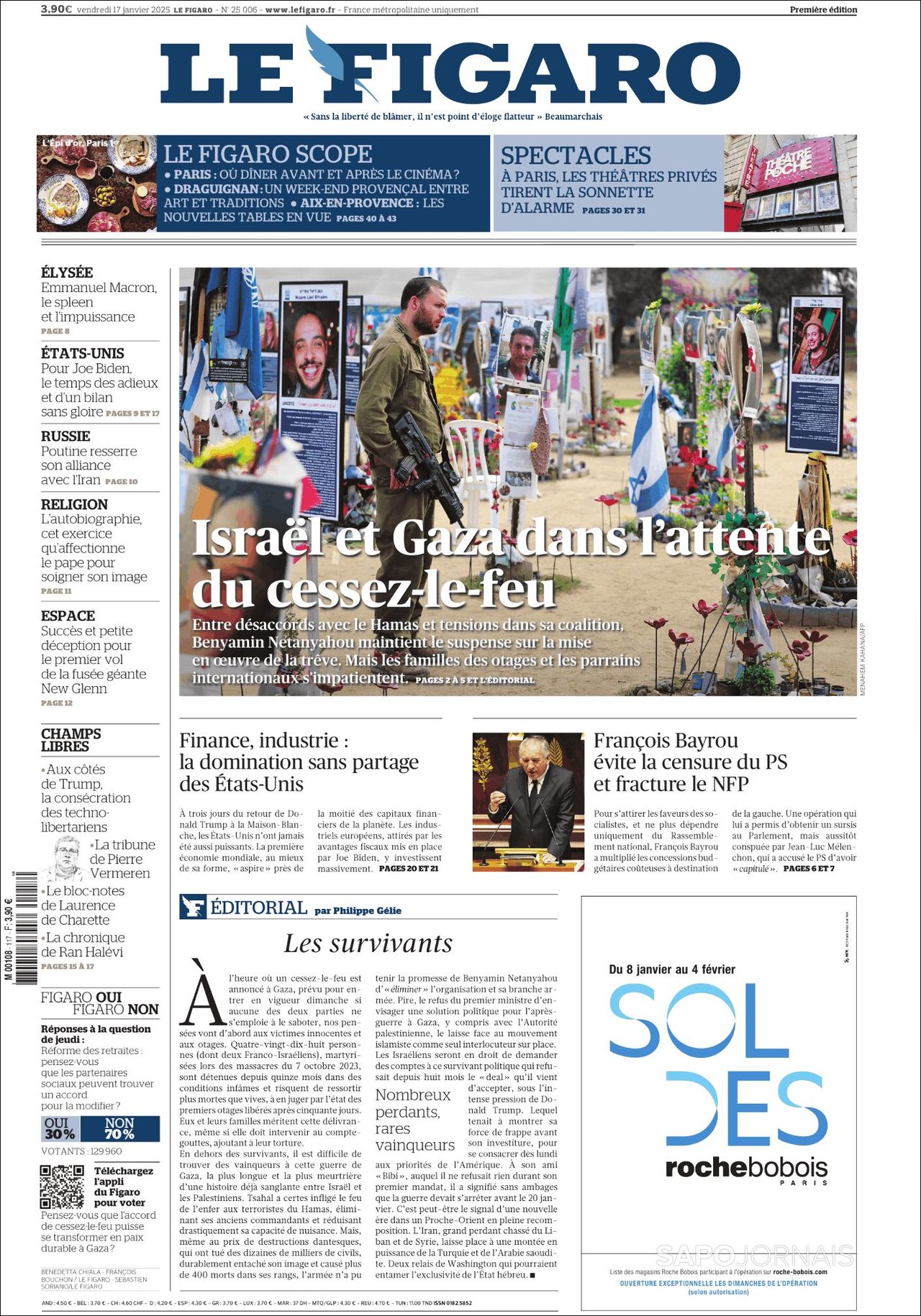 Le Figaro, edición del viernes 17 de enero de 2025