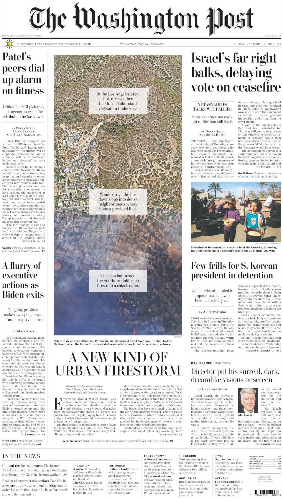 The Washington Post, edición del viernes 17 de enero de 2025