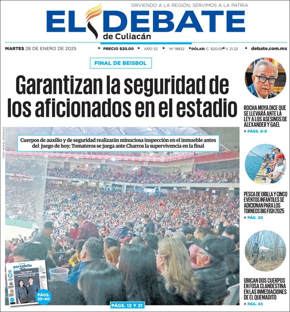 El Debate Culiacán, edición del martes 28 de enero de 2025