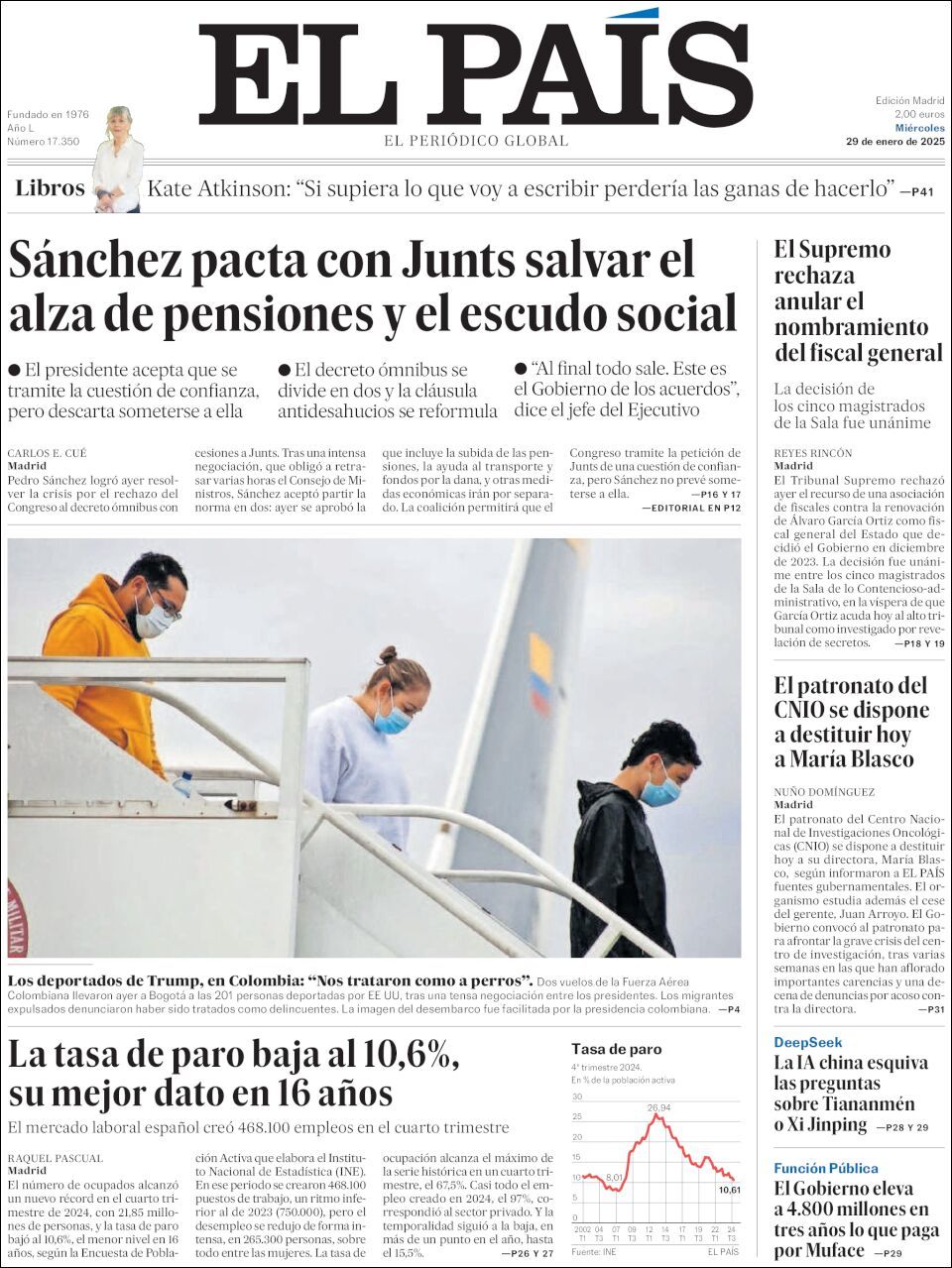 El País, edición del miércoles 29 de enero de 2025