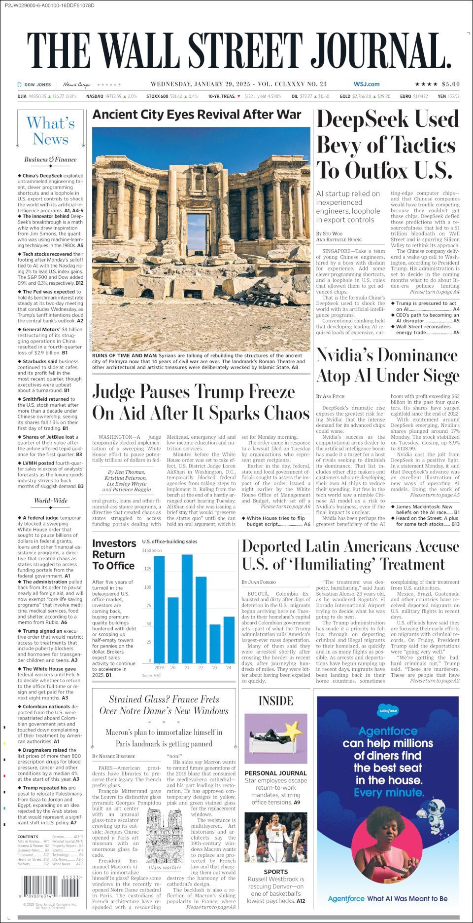 The Wall Street Journal, edición del miércoles 29 de enero de 2025